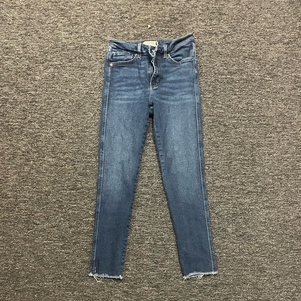 Free People Stylish Boho Classic Autumn Casual Blue Skinny Jeans